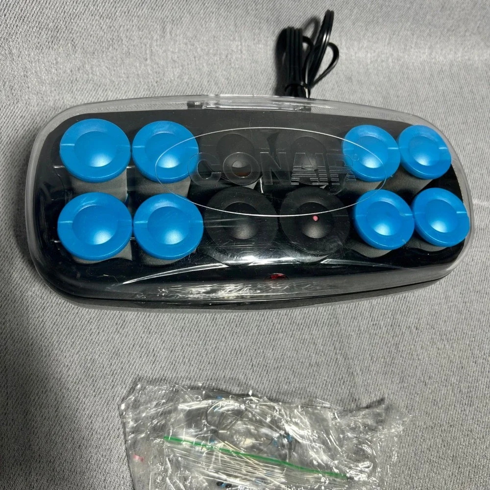 Conair Hair Setter Instant Heat 12 Rollers CHV14XR‎ Blue Black Grey